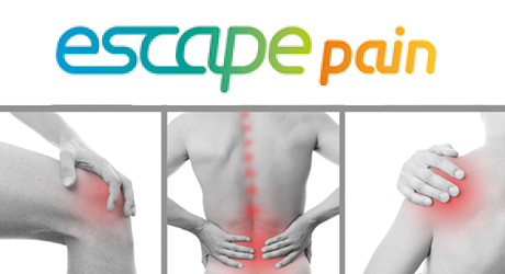 Image of joint pain and Escape Pain wording