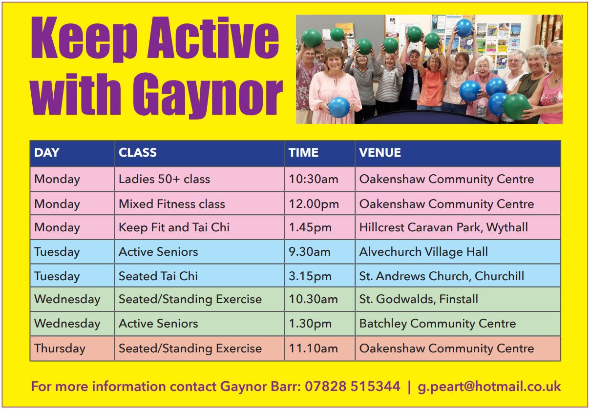 Keep Active Classes Timetable