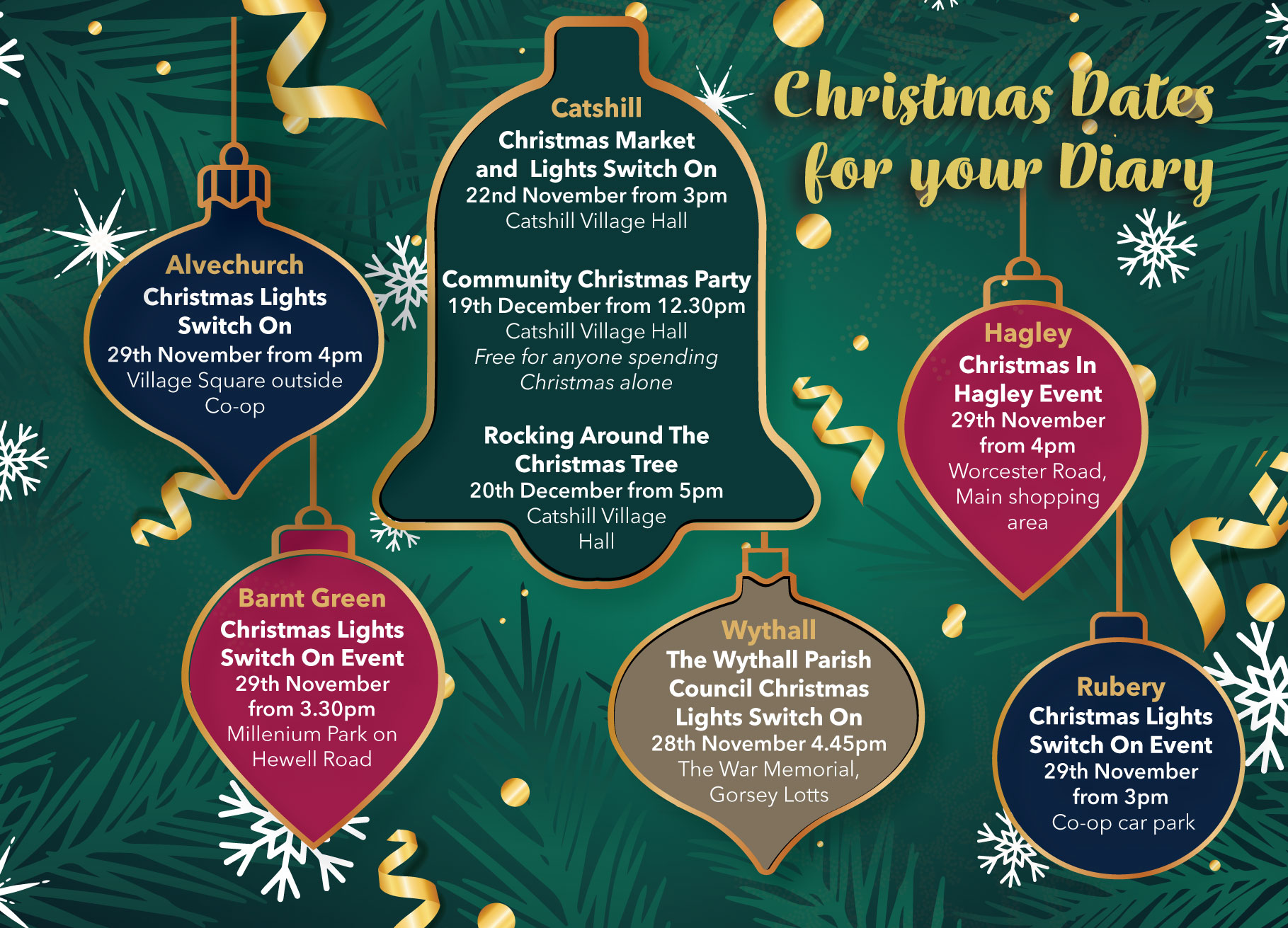 Dates for your diary