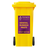 Yellow Wheelie Bin